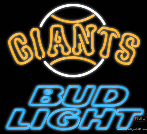 Bud Light San Francisco Giants MLB Real Neon Glass Tube Neon Sign 