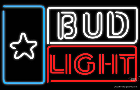Bud Light Star Neon Beer Sign 