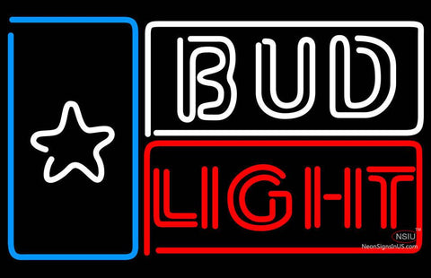 Bud Light Star Neon Beer Sign 