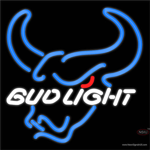 Bud Light Steer Head Neon Beer Sign 
