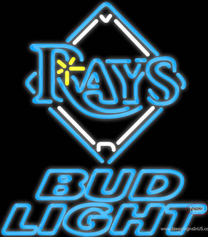 Bud Light Tampa Bay Rays MLB Real Neon Glass Tube Neon Sign 