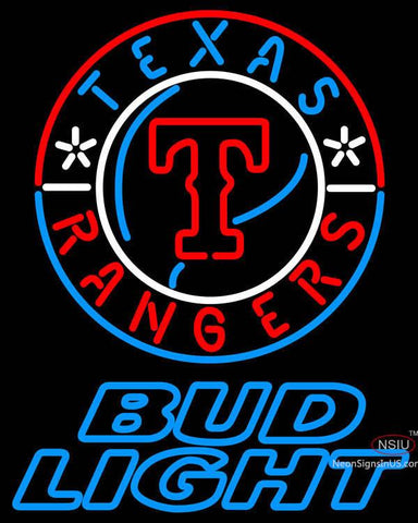 Bud Light Texas Rangers MLB Neon Signs