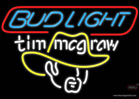 Bud Light Tim Mcgraw Neon Beer Sign 
