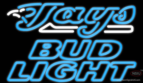 Bud Light Toronto Blue Jays MLB Real Neon Glass Tube Neon Sign