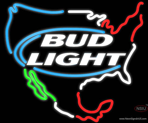 Bud Light Usa Map Neon Beer Sign 