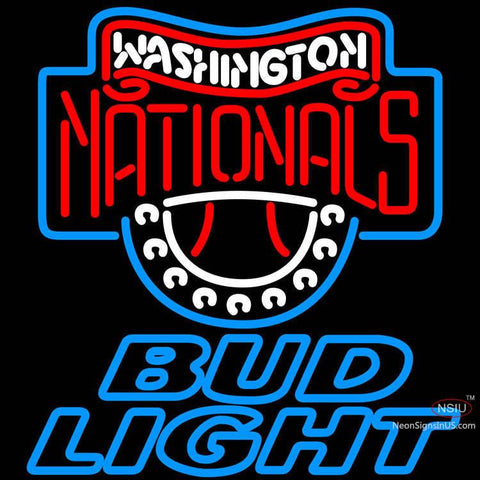 Bud Light Washington Nationals MLB Neon Sign