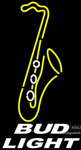 Bud Light Yellow Saxophone Neon Sign