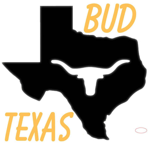 Bud Texas Map Longhorn Neon Beer Sign 