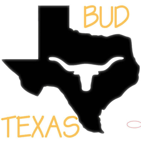 Bud Texas Map Longhorn Neon Beer Sign x 