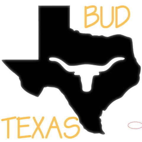 Bud Texas Map Longhorn Neon Beer Sign x