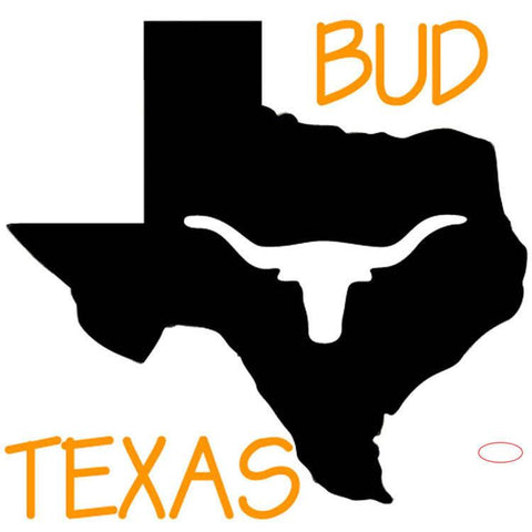 Bud Texas Map Longhorn Neon Beer Sign x 