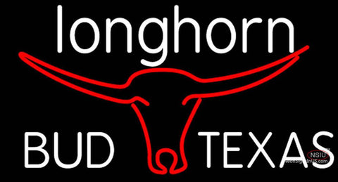 Bud Texas Red Longhorn Neon Beer Sign