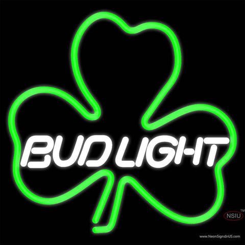 Budlight Green Clover Real Neon Glass Tube Neon Sign x 