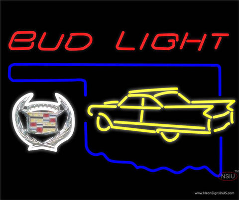 Budlight Oklahoma Calidac Car  Real Neon Glass Tube Neon Sign 