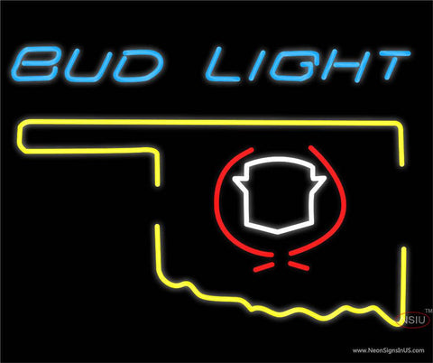 Budlight Oklahoma Calidac Color Real Neon Glass Tube Neon Sign 