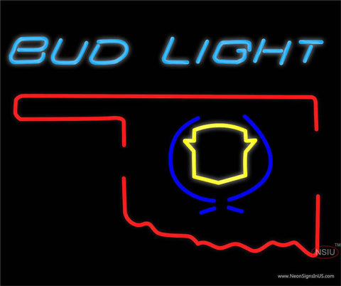 Budlight Oklahoma Calidac Color Real Neon Glass Tube Neon Sign 