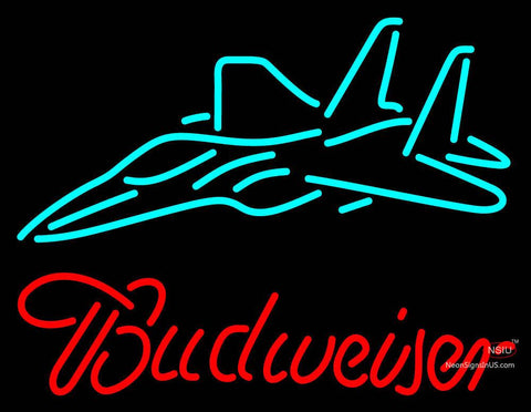 Budweiser Fighter Jet Neon Sign