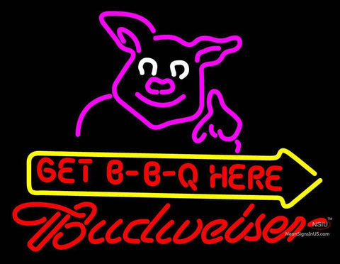 Budweiser Get Bbq Here Neon Sign