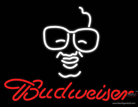 Budweiser Man Logo Real Neon Glass Tube Neon Sign 