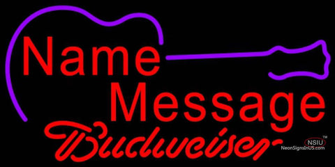 Budweiser Neon Acoustic Guitar Neon Sign   