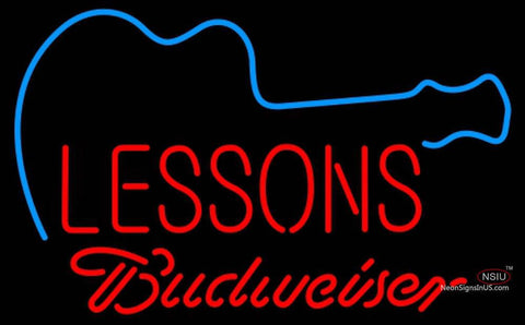 Budweiser Neon Guitar Lessons Neon Sign   