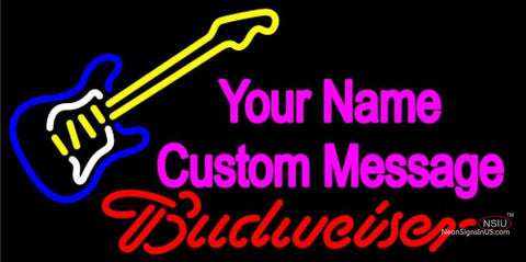 Budweiser Neon Guitar Logo Neon Sign   
