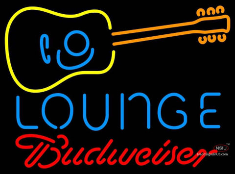 Budweiser Neon Guitar Lounge Neon Sign   