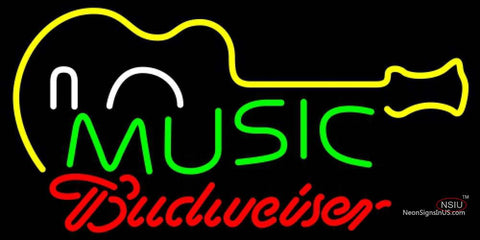 Budweiser Neon Music Guitar Neon Sign  