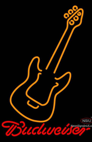 Budweiser Neon Only Orange Guitar Neon Sign   