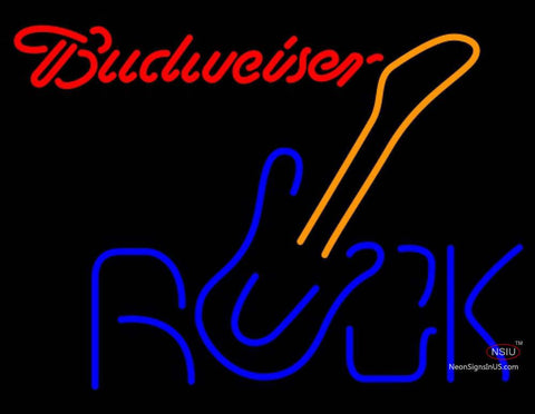 Budweiser Neon Rock Guitar Neon Sign  