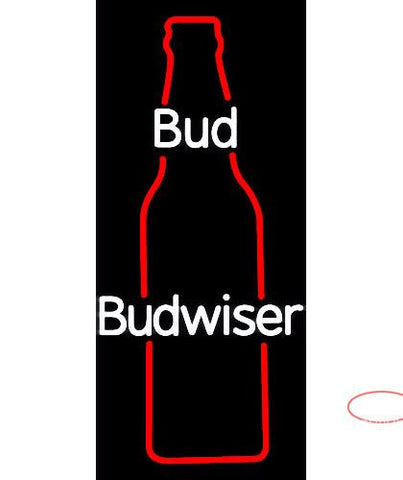 Bud Bottle Neon Beer Sign