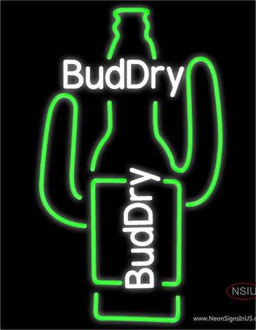 Bud Dry Cactus Neon Beer Sign