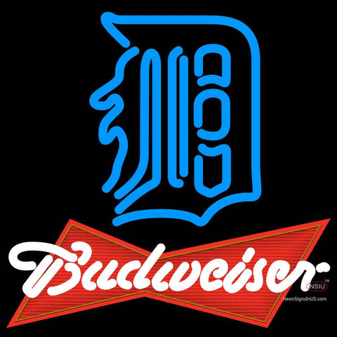 Budweiser Red Detroit Tigers MLB Neon Sign  
