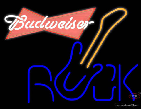 Budweiser Red Rock Guitar Real Neon Glass Tube Neon Sign  7