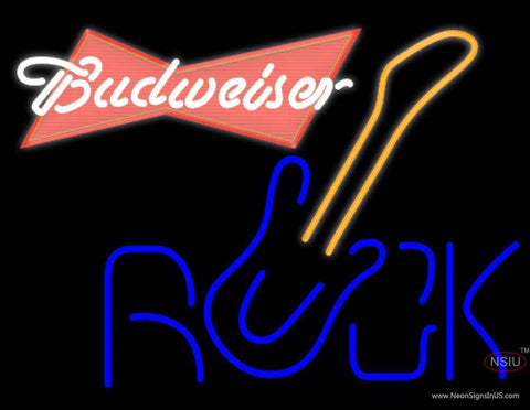 Budweiser Red Rock Guitar Real Neon Glass Tube Neon Sign  7 
