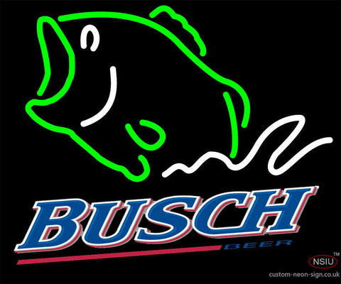 Busch Beer Bass Fish Neon Sign x