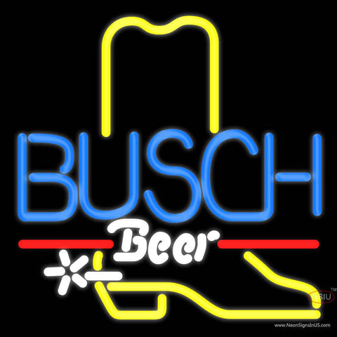 Busch Cowboy Boot Neon Beer Sign x 