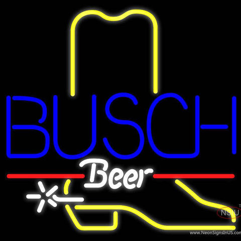 Busch Cowboy Boot Neon Beer Sign x 