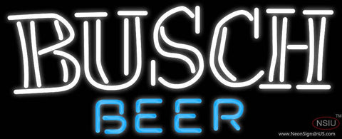 Busch Double Stroke Word Neon Beer Sign