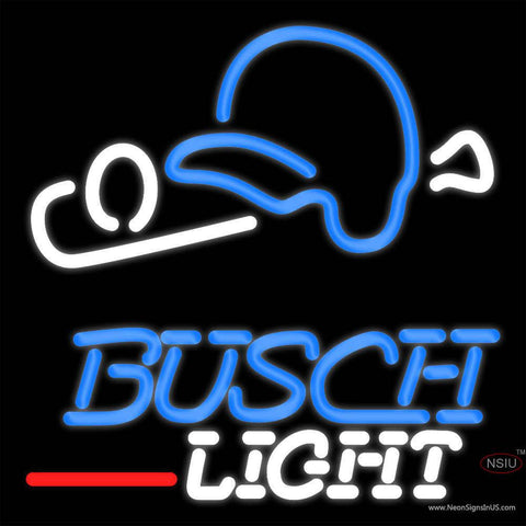 Busch Light Baseball Real Neon Glass Tube Neon Sign x 