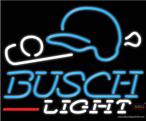 Busch Light Baseball Real Neon Glass Tube Neon Sign x 