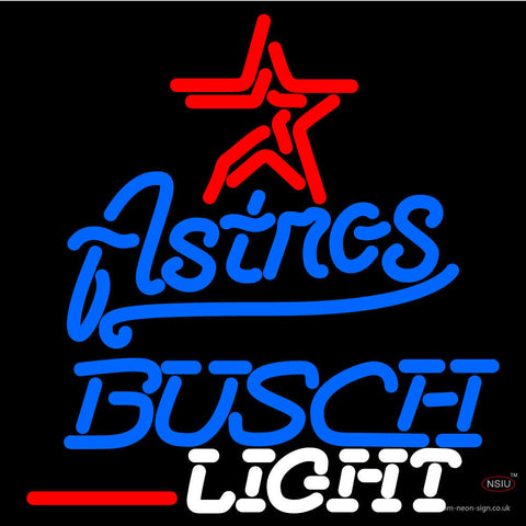 Busch Light Houston Astros Mlb Neon Sign x 