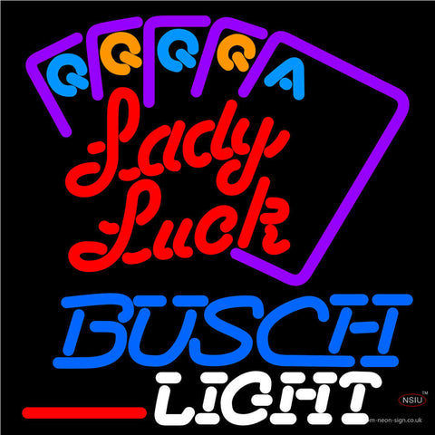 Busch Light Lady Luck Series Neon Sign x 