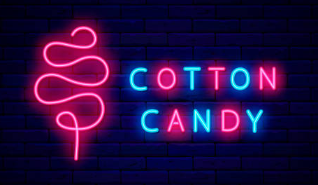 candyfloss cotton candy neon sign new item