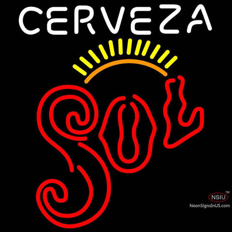 Cerveza Sol Sun Rays Neon Sign x