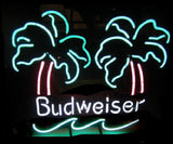 Budweiser Double Palm Vintage Handmade Art Neon Sign
