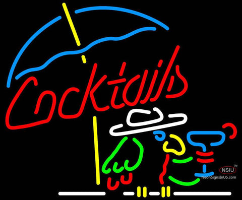 Cocktail Parrot Neon Sign 