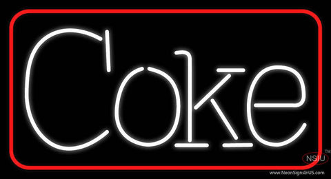 Coke With Border Real Neon Glass Tube Neon Sign 