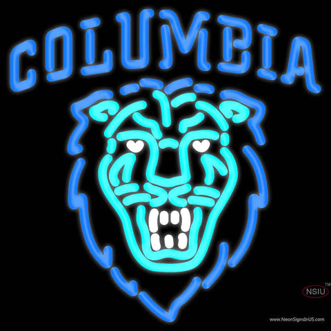 Columbia Lionsq Real Neon Glass Tube Neon Sign x 