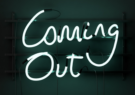 Green Coming Out Handmade Art Neon Signs 